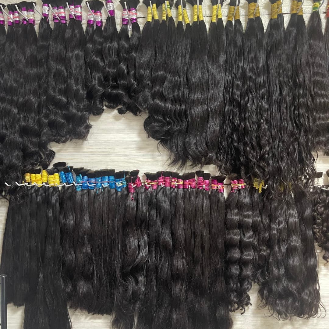 Water Wave Bulk Human Hair For Braiding - Superbe Chevelure Humaine en Vrac pour
