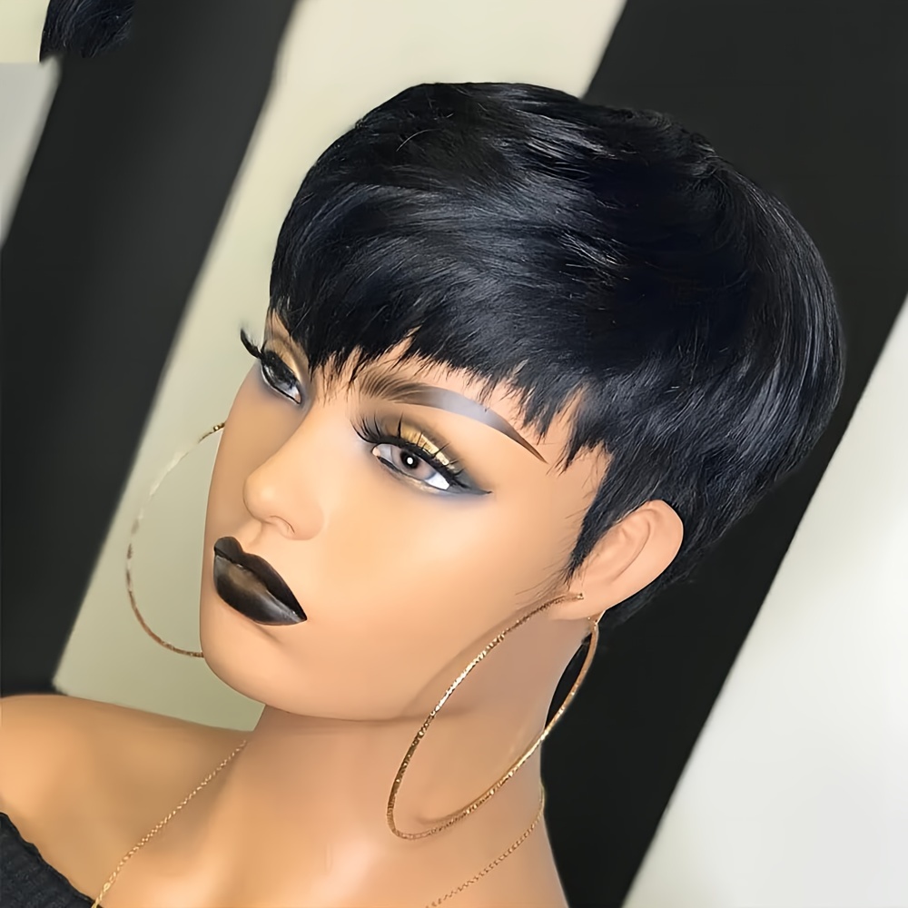 Short Pixie Cut Wig Human Hair Cheap - Perruque courte Pixie cheveux humains couche