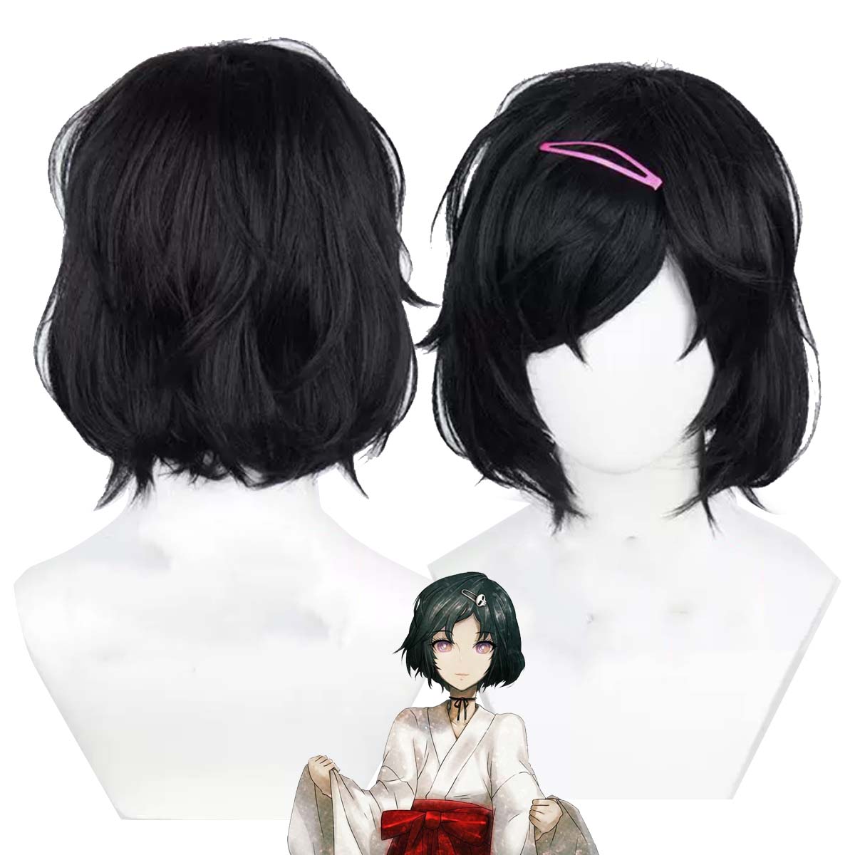 Synthetic Braided Wigs For Black Women - Perruque de Cosplay Anime Steins Gate