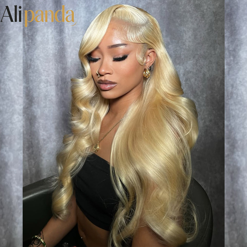 613 Blonde Body Wave Lace Front Wig - Perruque en cheveux humains 613, 13x6,