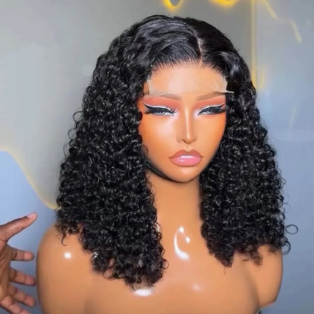 Glueless Wear And Go Human Hair Wig - Perruques Courtes Bouclées Ondulées de 8