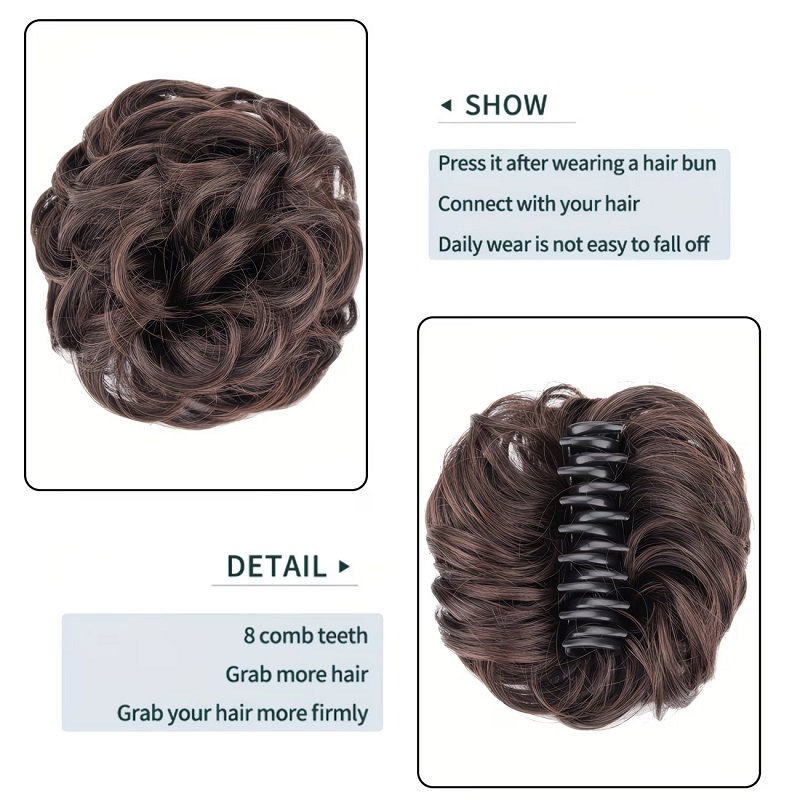Chignon synthétique désordonné - Claw Clip Messy Bun Hair Piece avis et prix