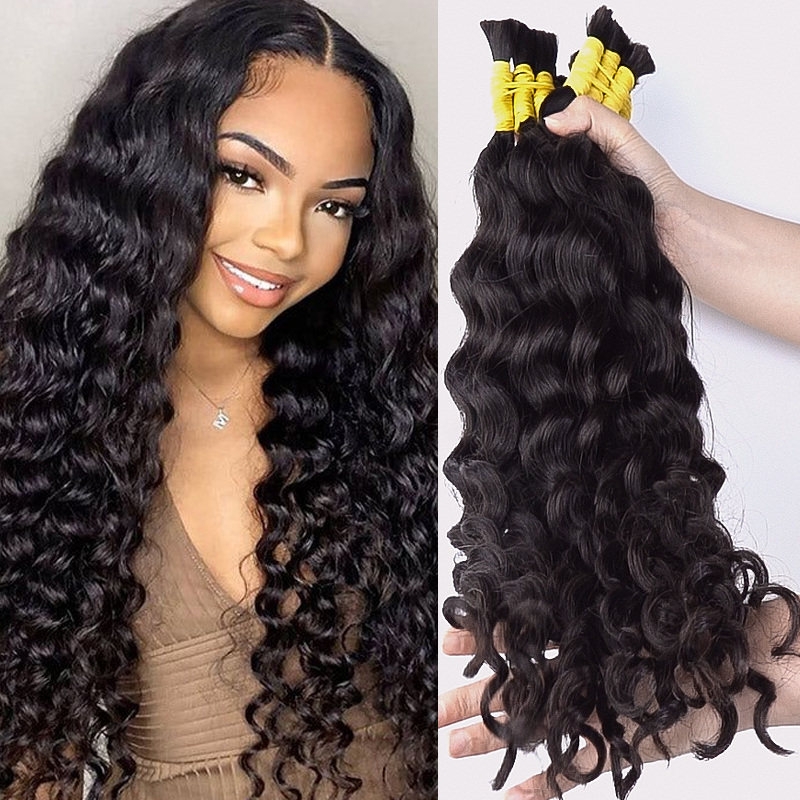 Superbe Chevelure Humaine en V - Water Wave Bulk Human Hair For Braiding avis et prix