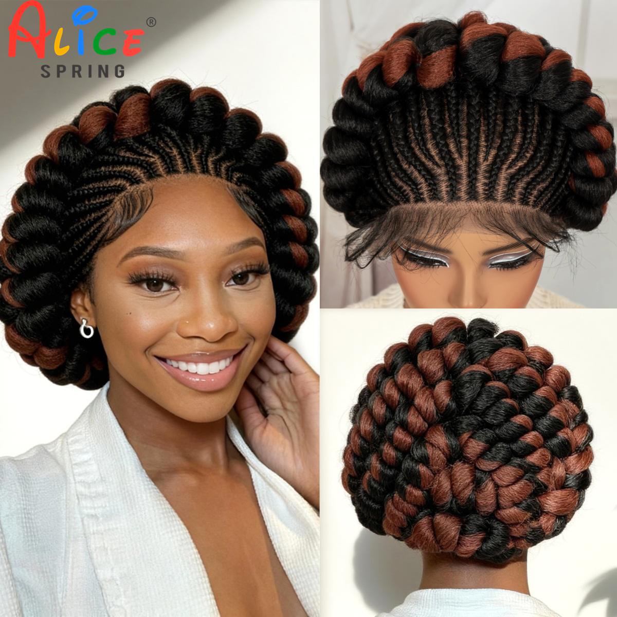 Cornrow tressé perruques synth - Synthetic Braided Wigs For Black Women avis et prix