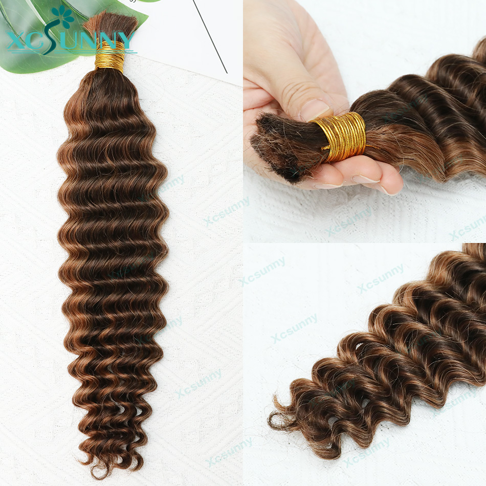 Couleur # Extensions de cheveu - Water Wave Bulk Human Hair For Braiding avis et prix