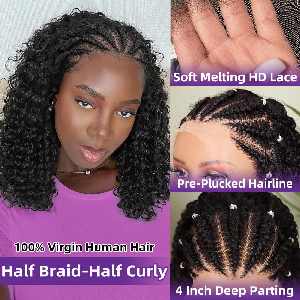 Perruque Bob tressée style cor - Glueless Wear And Go Human Hair Wig avis et prix