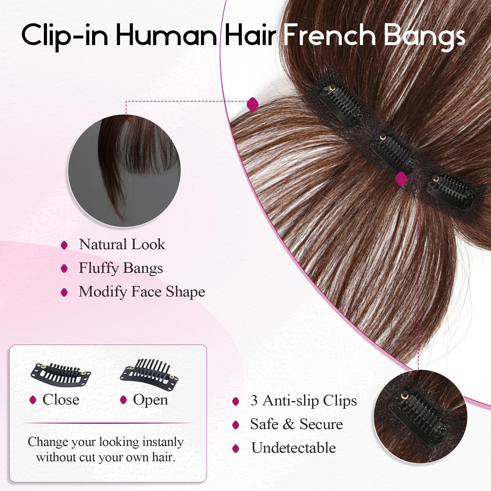 100% cheveux humains frange Cl - Seamless Clip In Hair Extensions Human Hair avis et prix