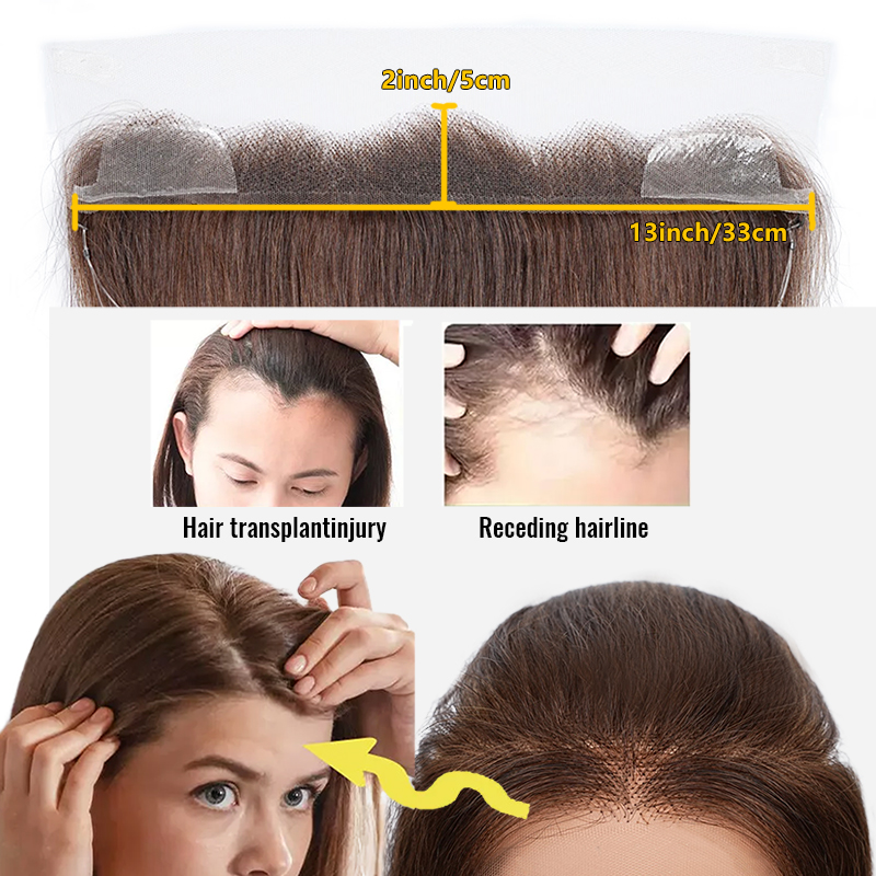 2X13 pouces dentelle sans pinc - Invisible Tape In Extensions Real Hair avis et prix