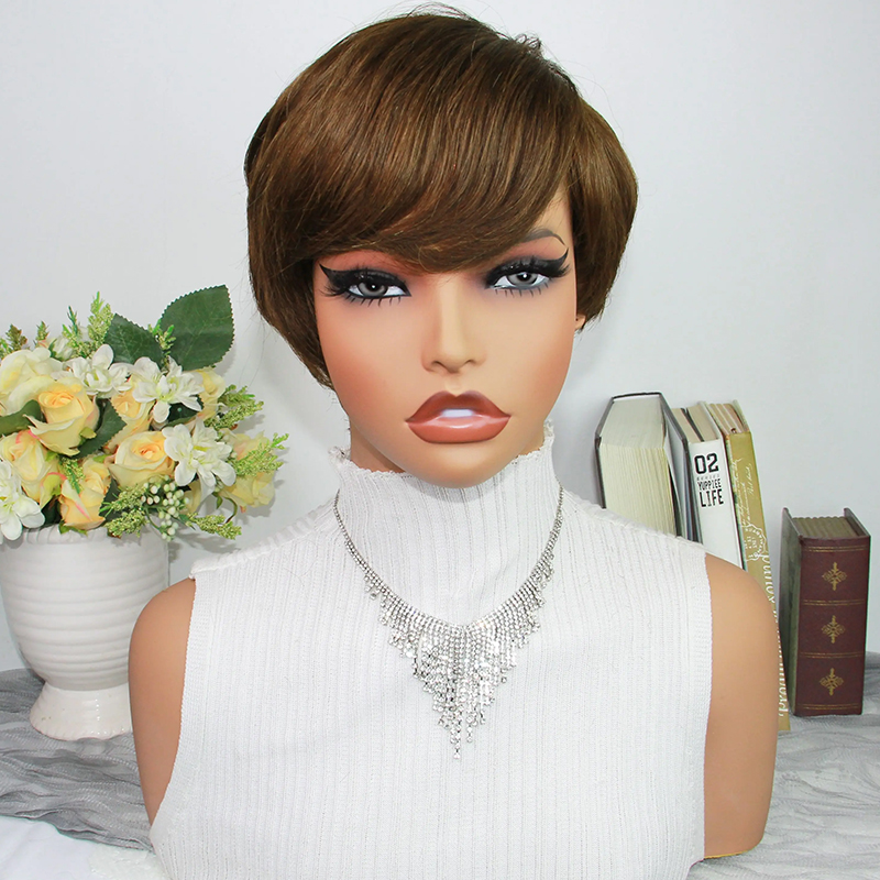 Perruques Pixie Cut Marron Cho - Short Pixie Cut Wig Human Hair Cheap avis et prix